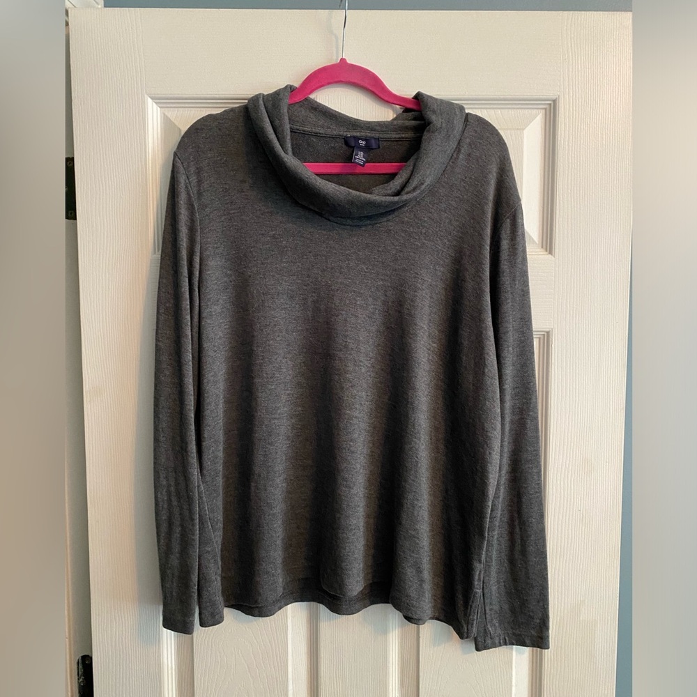 GAP Cowlneck Gray Long Sleeve Women's Size XL Sweater